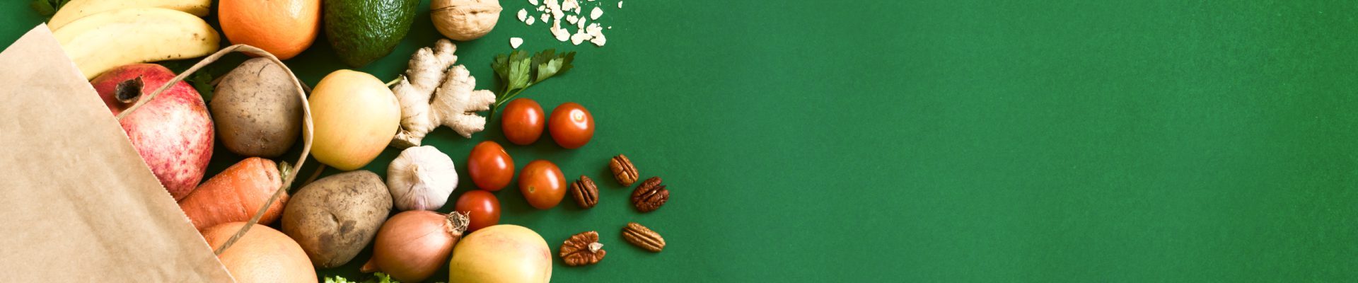 Organic vegetables meat fruits seeds